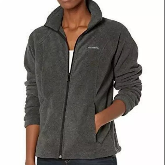 COLUMBIA Benton Springs Slate Grey Fleece Jacket Women’s Size Small Peti… - Picture 8 of 10